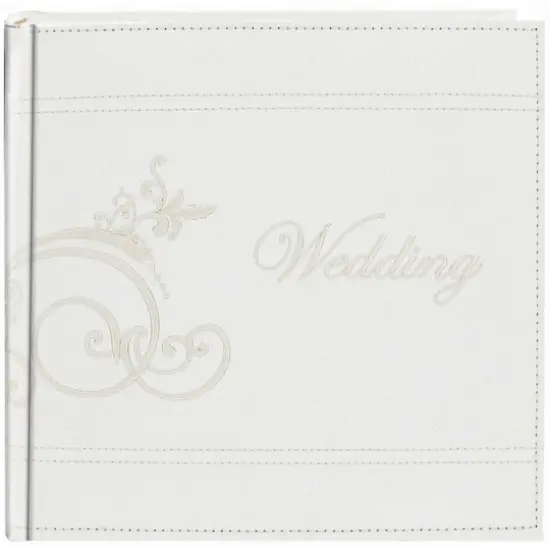 Pioneer® Wedding Embroidered Scroll Leatherette Photo Album, 8" x 8" {1}