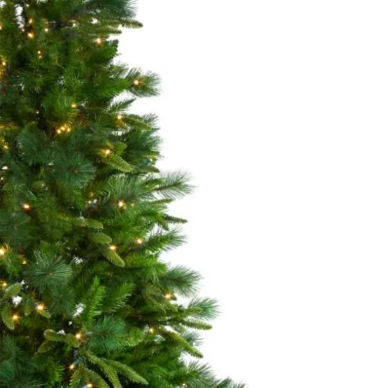 7.5ft. Pre-Lit Real Touch&trade;️ Rosemary Emerald Angel Pine Artificial Christmas Tree, Warm White LED Lights {5}