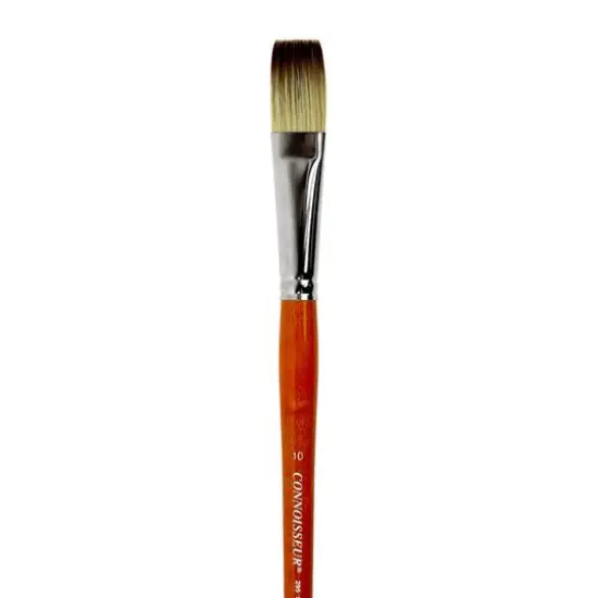 Connoisseur&reg; Synthetic Mongoose Long Handle Flat Brush {3}