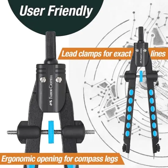 Faber-Castell&reg; Pearl Blue Quickset Compass {5}