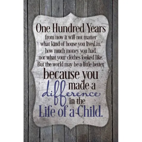 New Horizons One Hundred Years Wood Plaque {1}