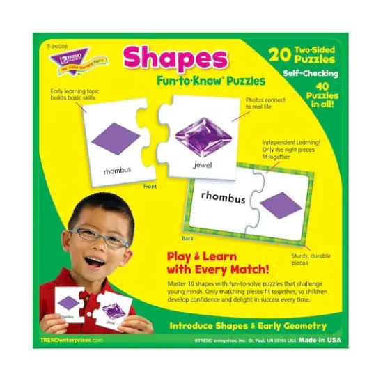 Trend Enterprises&reg; Shapes Fun-to-Know Puzzles {4}