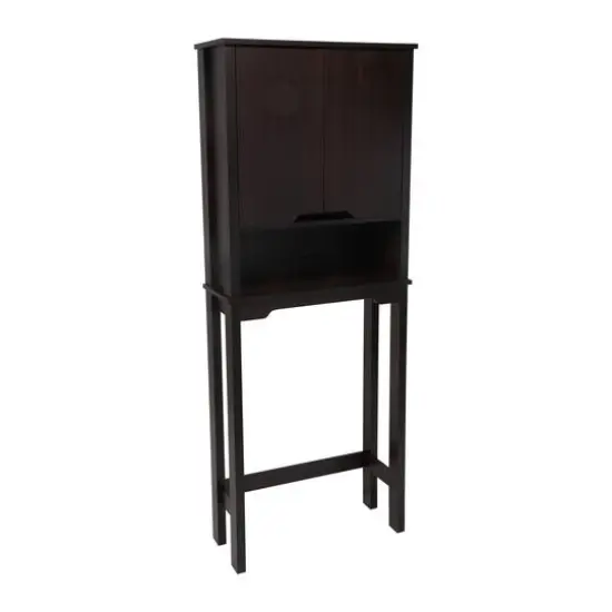 Organize It All Ambassador Espresso Over the Toilet Space Saver {9}