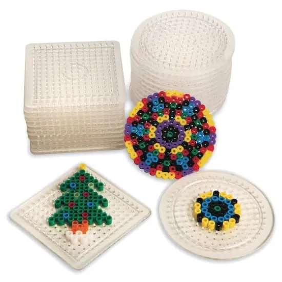 S&S&reg; Worldwide Round & Square Fuse Bead Pegboard Set {1}