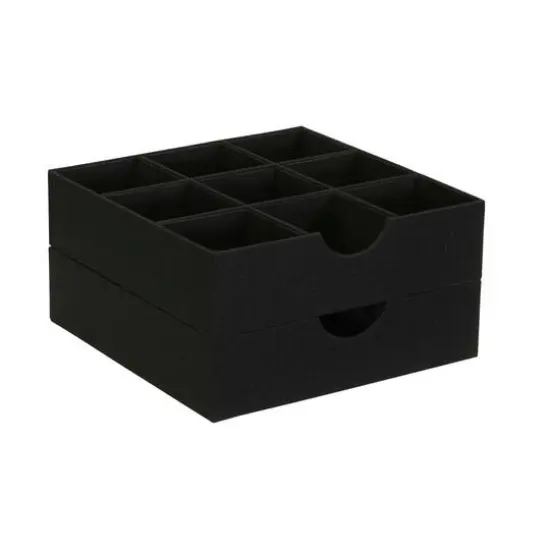 Household Essentials 9-Compartment Drawer Organizers, 2ct. Black {8}