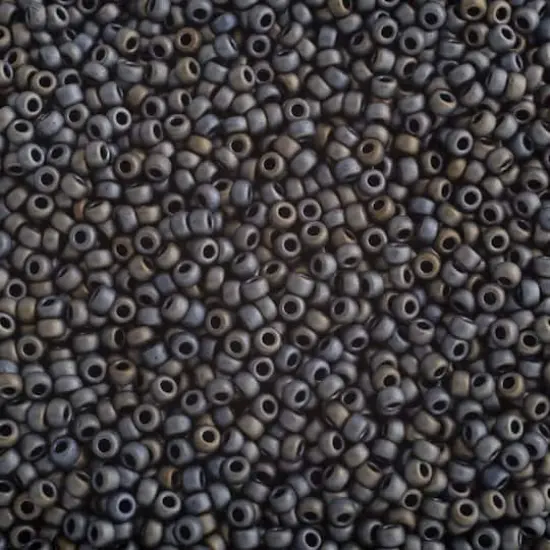 Miyuki® 11/0 Glass Seed Beads, 22g Matte Metallic Silver Gray {1}