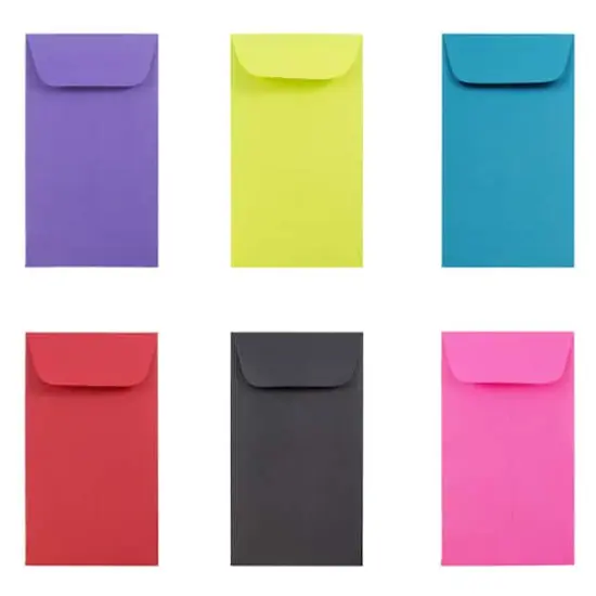 JAM Paper 3.125" x 5.5" Assorted Coin Business Envelopes, 150ct. {3}