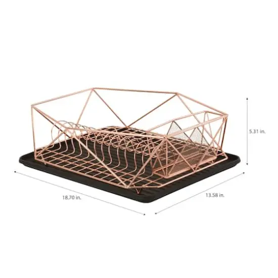 Kitchen Details 18.5" Geode Dish Rack Copper {7}
