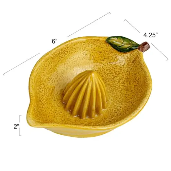 Hello Honey&reg; 6" Countryside Citrus Stoneware Lemon Juicer {7}