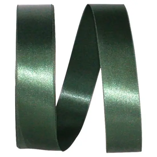 JAM Paper 1.5" x 100yd. Double Face Satin Ribbon Forest {1}