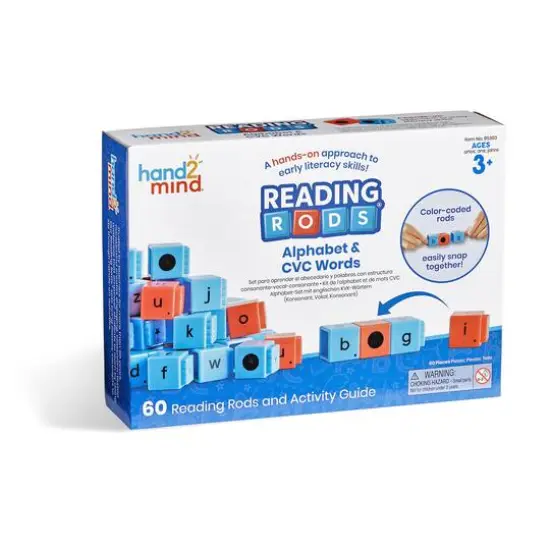 hand2mind Reading Rods&reg; Alphabet & CVC Words Set {9}