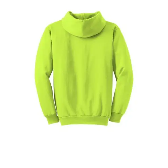 Port & Company&reg; Colors Essential Fleece Pullover Hooded Sweatshirt Safety Green {5}