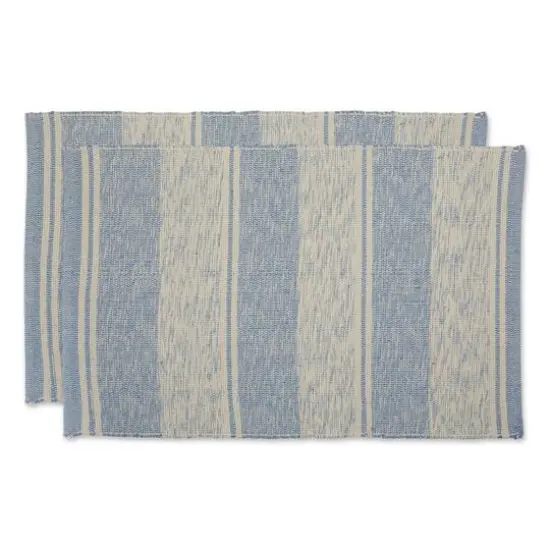 DII&reg; Shadow Stripe Variegated Recycled Yarn Rug Set, 2ft. x 3ft. Stonewash Blue {1}