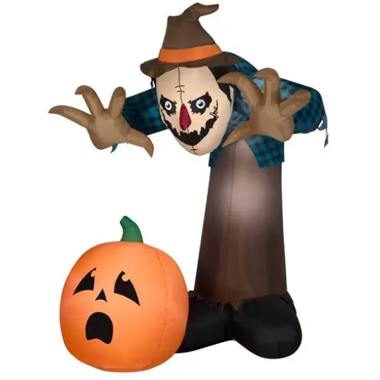 7.5ft. Airblown® Inflatable Giant Animated Halloween Scarecrow {1}