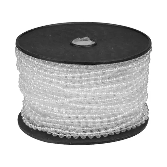 100ft. Shiny Clear Iridescent Beaded Garland {3}