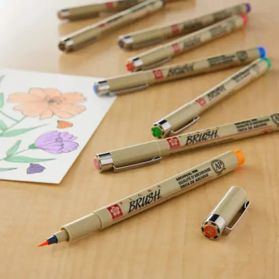 Pigma&reg; Brush&trade; Pen 8 Color Set {3}