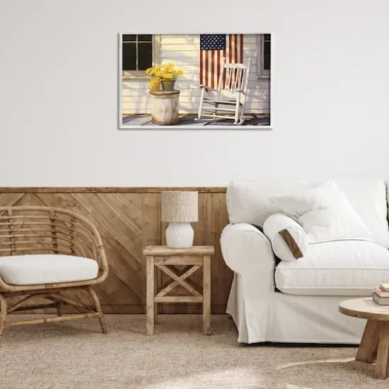 Stupell Industries Americana Deco Scene Framed Giclee Art White {3}