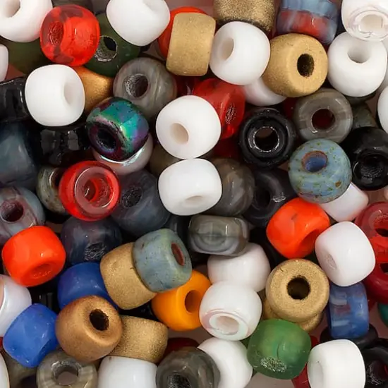 John Bead 6mm Assorted Opaque Czech Glass Mini Crow Beads, 500ct. {1}