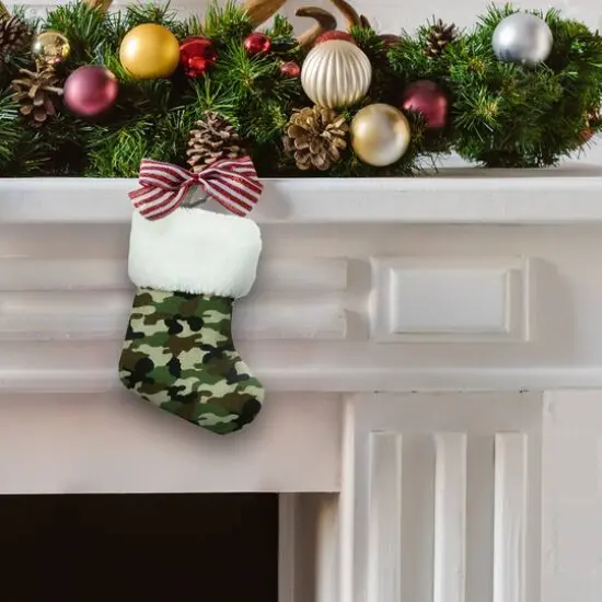 7" Camouflage Mini Christmas Stocking {5}
