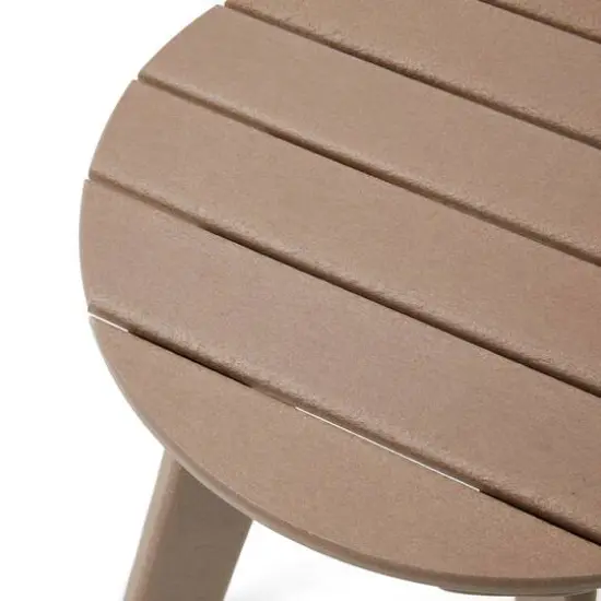 Glitzhome&reg; 20" Outdoor Patio Round Side Table Tan {9}