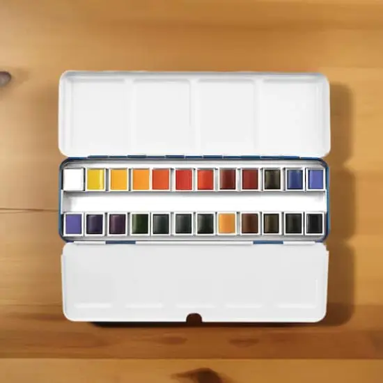 24 Half Pans Classic Watercolor Set by Artist's Loft&trade; {7}