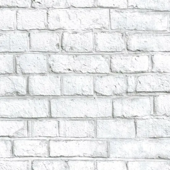 RoomMates White Brick Peel & Stick Wallpaper {1}
