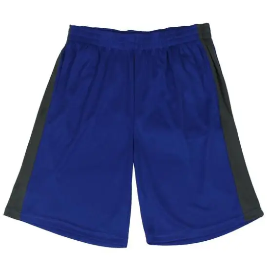 Galaxy by Harvic Boys Active Trim Mesh Basketball Shorts Royal/Gray {1}