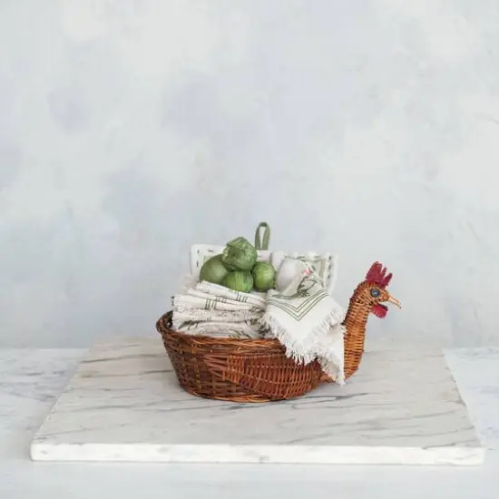 Hello Honey&reg; 13.25" Charming Fern Chicken-Shaped Basket {3}