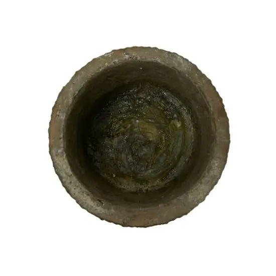 Hello Honey&reg; 7" Distressed Black Debossed Cement Planter {6}