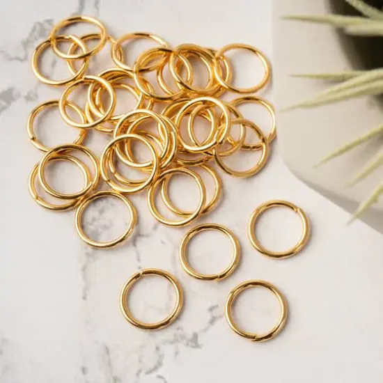 12mm Jump Rings, 35ct. by Bead Landing&trade; 18K Gold {4}