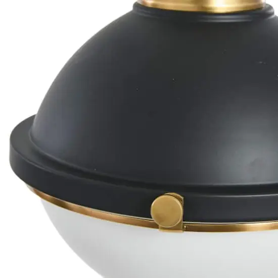 Hello Honey&reg; Robert Stevenson Lighting Cameron Two-Tone Metal & Frosted Glass Ceiling Light Matte Black {9}