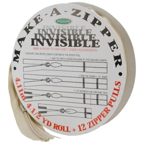 Sullivans Invisible 4.5yd. Make-A-Zipper Set Roll Beige {1}
