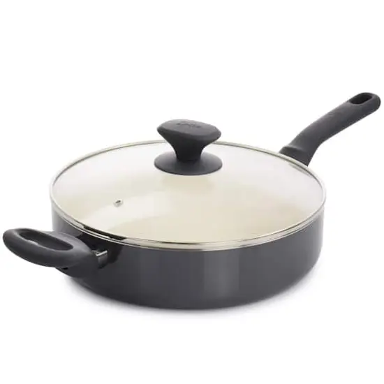 Spice by Tia Mowry Savory Saffron Gray 16 Piece Ceramic Nonstick Cookware Set {7}