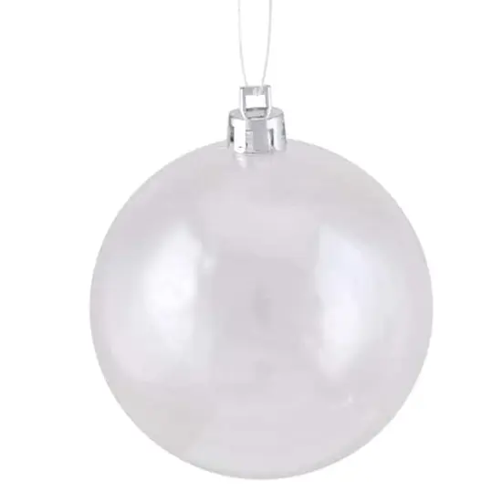 2.75" Shiny Clear Shatterproof Ball Ornament {1}