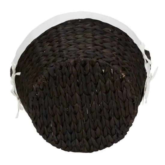 Household Essentials 12.5" Round Wicker Laundry Basket with Handles Brown {9}