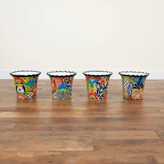 12" Handmade Mexican Talavera Ceramic Planter {10}