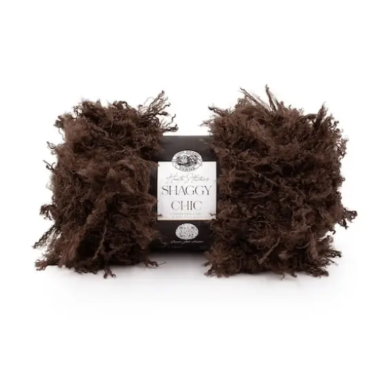 Lion Brand&reg; Haute Stitches Shaggy Chic Yarn Mocha {1}