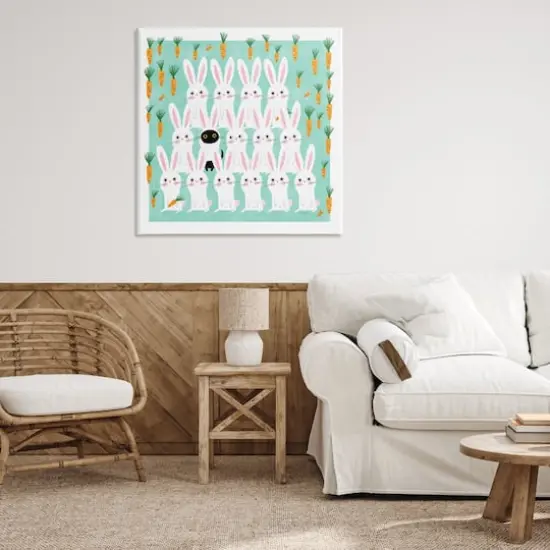 Stupell Industries Cat Mixed with Bunnies Canvas Wall Art {3}