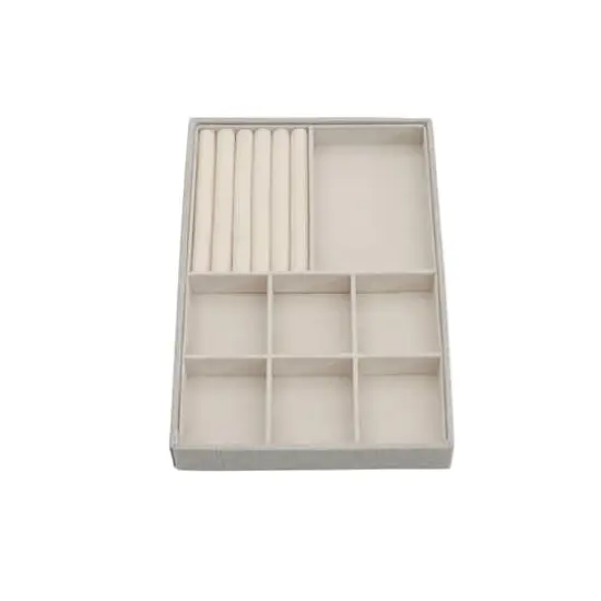 Household Essentials Stackable Jewelry Tray Set White {8}