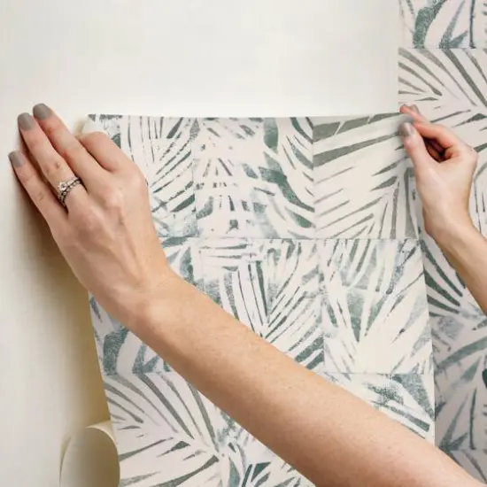 RoomMates Mr. Kate Cubism Palm Peel & Stick Wallpaper {9}