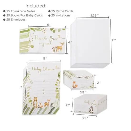 Kate Aspen&reg; Woodland Baby Shower Invitation & Thank You Card Bundle {7}