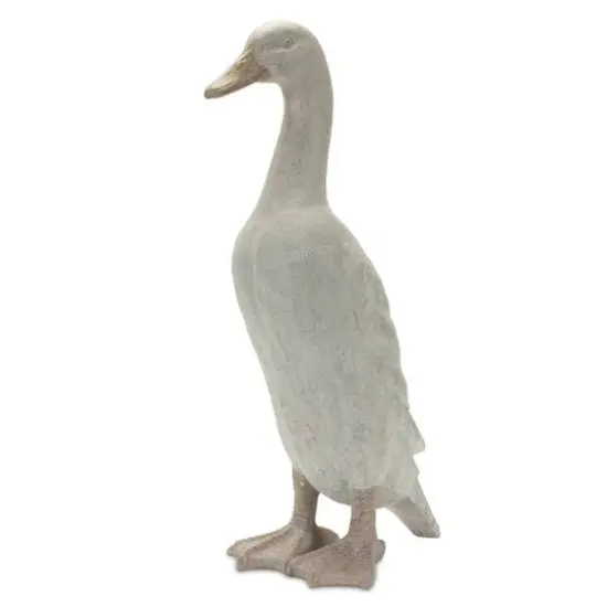 Distressed Standing Duck Garden Statues Set {4}
