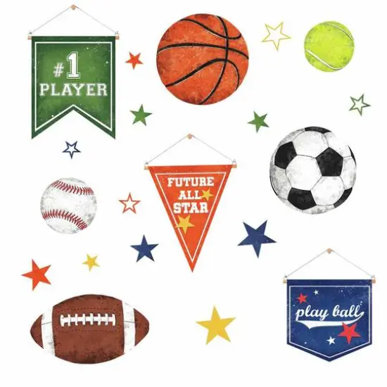RoomMates Sports Balls Peel & Stick Wall Decals {1}
