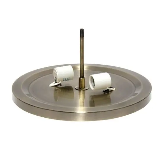 Lalia Home 13" Antique Brass Glam 2-Light Dome Flush Mount {9}