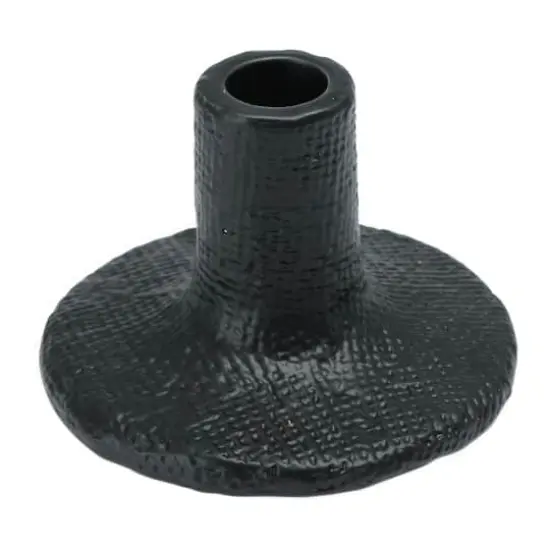 Hello Honey&reg; Stoneware Taper Candle Holder Set Black {4}