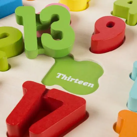 Toy Time Wooden Number Puzzle Board {8}