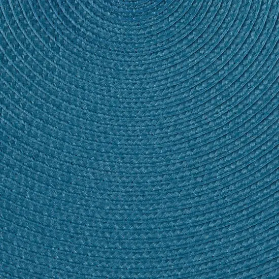 DII&reg; Round Plastic Woven Placemats, 6ct. Storm Blue {5}