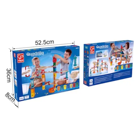 Hape Quadrilla Wooden Marble Run Construction Castle Escape Set {5}