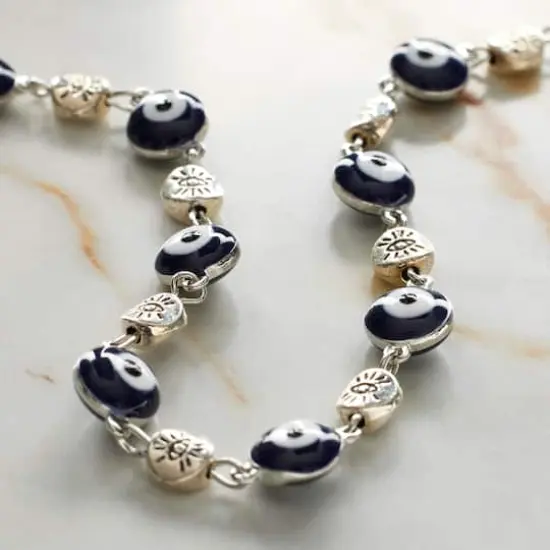 Rhodium Antique Metal Evil Eye Beads by Bead Landing&trade; {3}