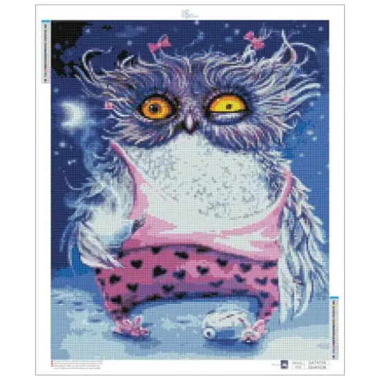 Sparkly Selections Pajama Owl Diamond Painting Kit, Round Diamonds {3}